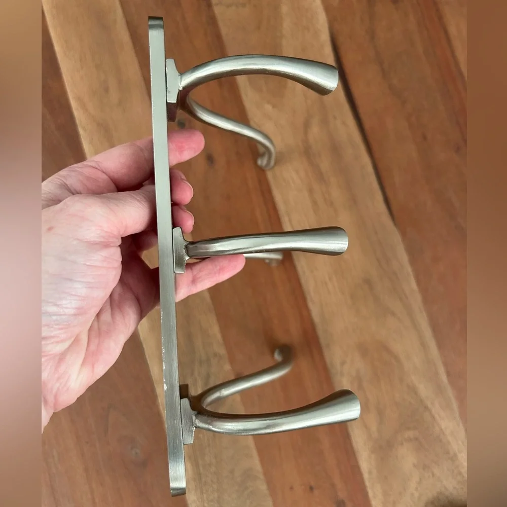 Anthropologie Quinn Hook Rack in Brushed Silver